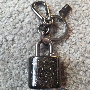 Coach C lock bag charm keyring